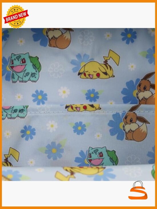 Pokémon Floral Mini Backpack - Faux Leather - Adjustable Straps